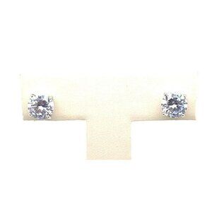 Designer Sterling Silver & Cubic Zirconia Pierced Stud Earrings! 47